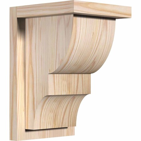 Ekena Millwork Ridgewood Smooth Corbel w/Backplate, Douglas Fir, 7 1/2"W x 8"D x 12"H COR08X08X12RID01SDF